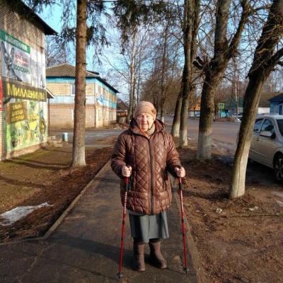 Скандинавская ходьба в январе