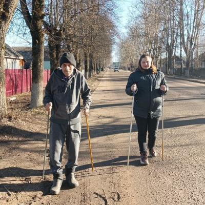 Скандинавская ходьба в марте